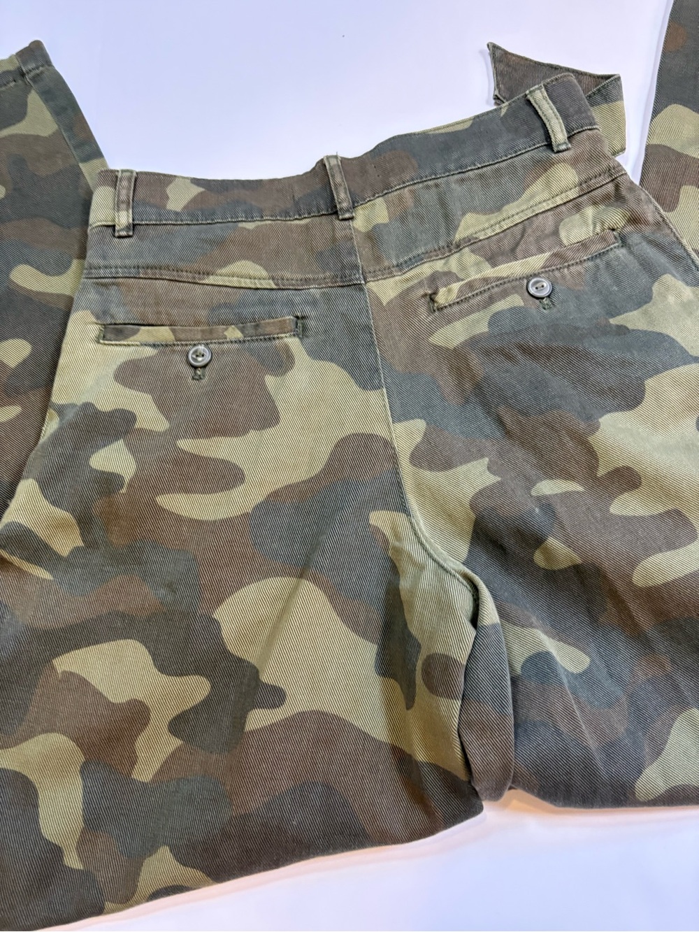 Zara Camo Wide Leg Pants | NWT | Size S | 100% Cotton | Zip Fly - Picture 7 of 14
